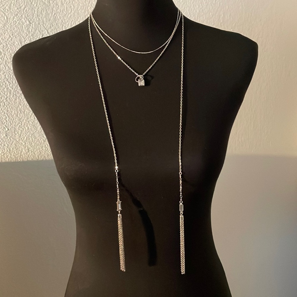 Silver chained necklace